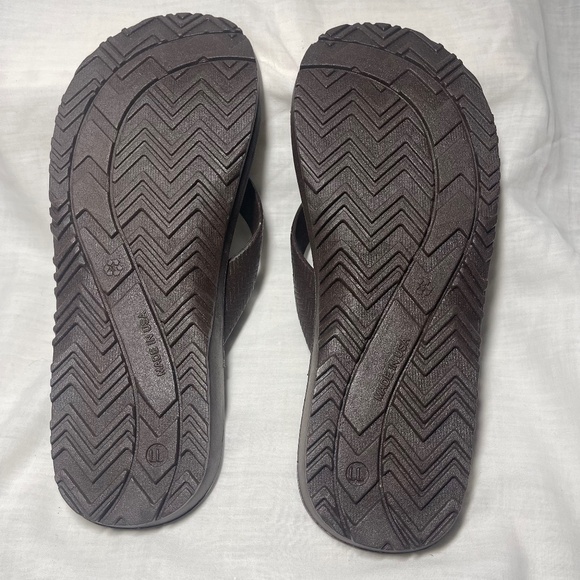 Okabashi Flip Flops Brown Sz 11 Unisex Therapeutic Beach, Vacation, Cruise, surf - Picture 2 of 2